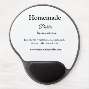 Homemade pickles made with love add text website gel mouse pad
