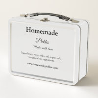Homemade pickles made with love add text website