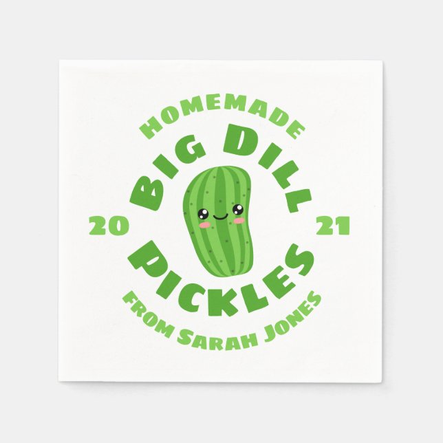 Homemade pickles napkin (Front)