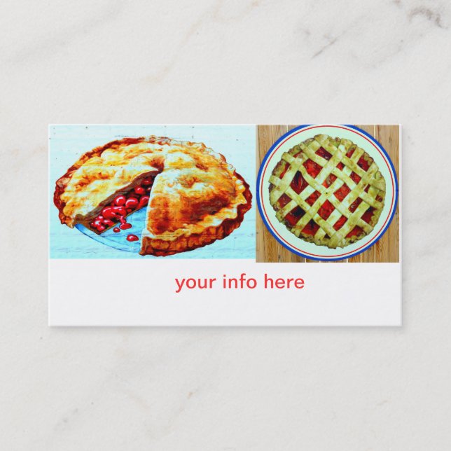 homemade pies business card (Front)