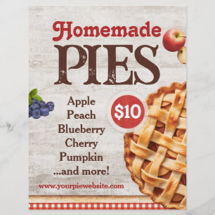 Homemade Pies Menu