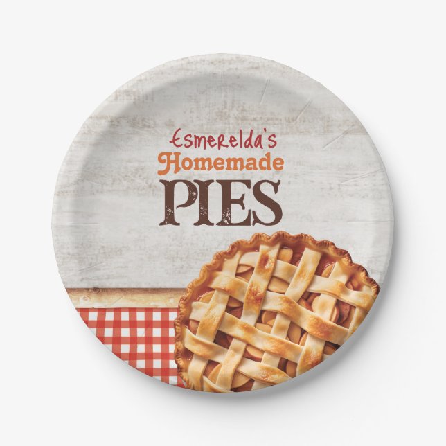 Homemade Pies Paper Plate (Front)