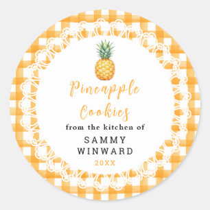 Homemade Pineapple Cookies Label