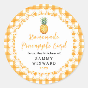 Homemade Pineapple Curd Jar Label