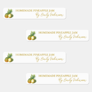 Homemade Pineapple Jam Thin Label