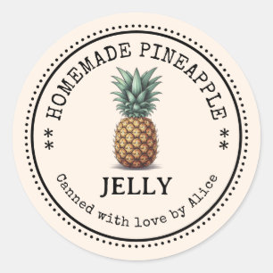 Homemade Pineapple Jelly Canning Jar Labels