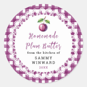 Homemade Plum Butter Jar Label