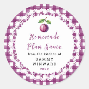 Homemade Plum Sauce Label