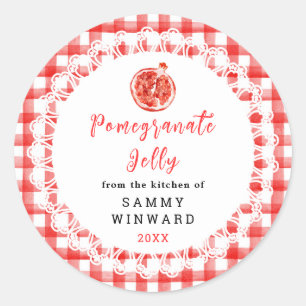 Homemade Pomegranate Jelly Label