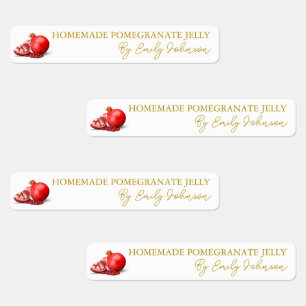 Homemade Pomegranate Jelly Thin Label