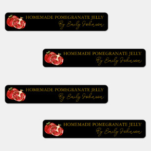 Homemade Pomegranate Jelly Thin Label