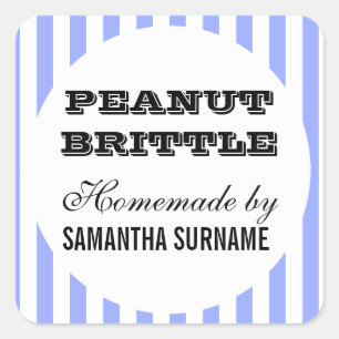Homemade preserves candy jar square sticker