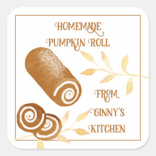 Homemade Pumpkin Roll Stickers