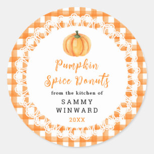 Homemade Pumpkin Spice Donuts Label
