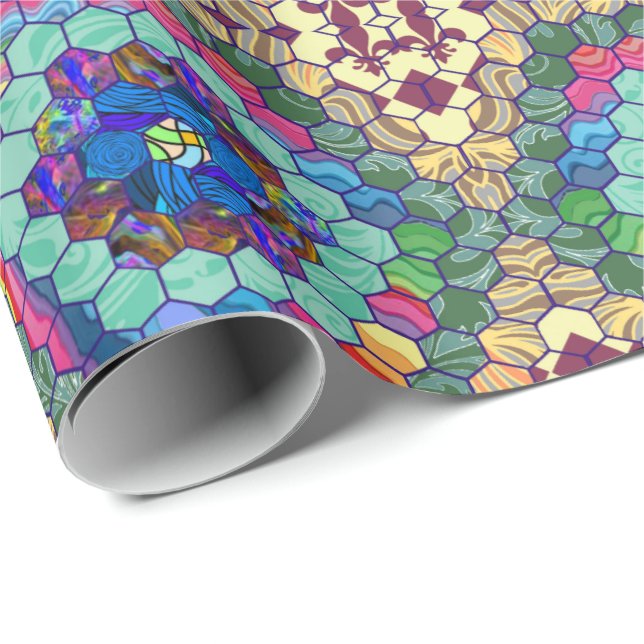 Homemade Quilt Wrapping Paper (Roll Corner)