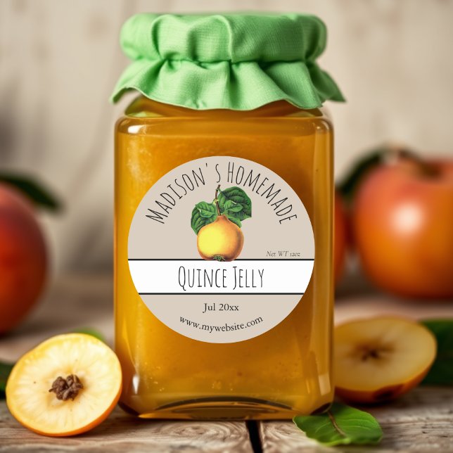 Homemade Quince Jelly Labels (Creator Uploaded)