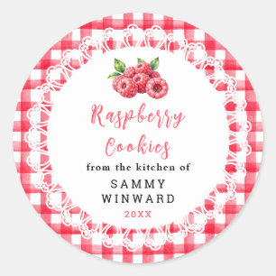 Homemade Raspberry Cookies Label