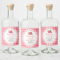 Homemade Raspberry Cordial Bottle Label