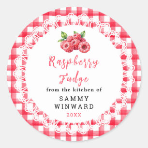 Homemade Raspberry Fudge Label