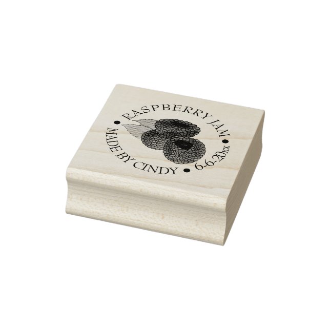 Homemade Raspberry Jam Jelly Preserves Canned By Rubber Stamp (Stamp)