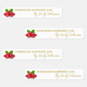Homemade Raspberry Jam Thin Label