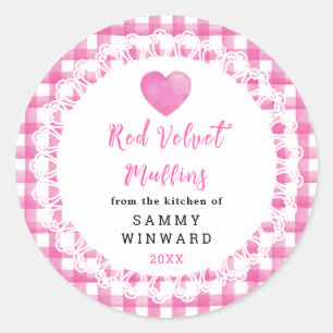 Homemade Red Velvet Muffins Label