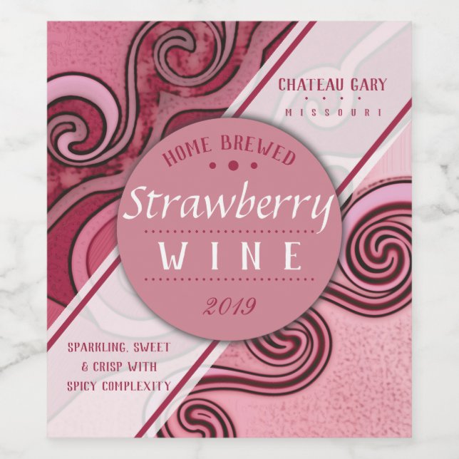 Homemade red wine cordial personalized label (Single Label)