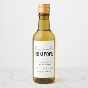 Homemade Rompope Bottle Label