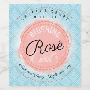 Homemade rose wine roses personalized label