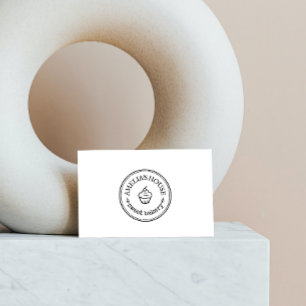 Homemade rustic logo custom simple business card