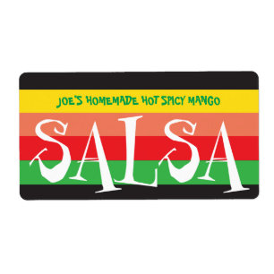 Homemade Salsa colourful stripes