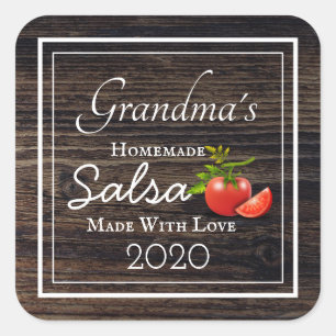 Homemade Salsa Personalized Square Sticker