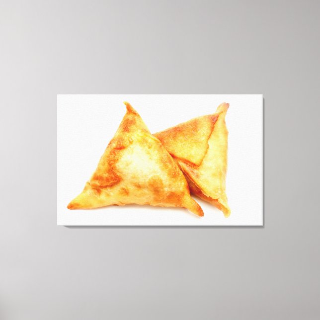 Homemade samosas canvas print (Front)