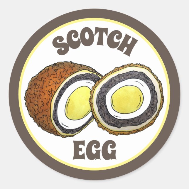 Homemade Scotch Eggs UK British Snack Food Classic Round Sticker (Front)