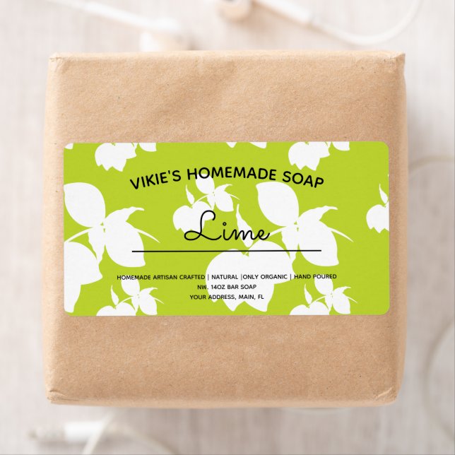 Homemade Soap Business Lemon Art Label (Insitu)