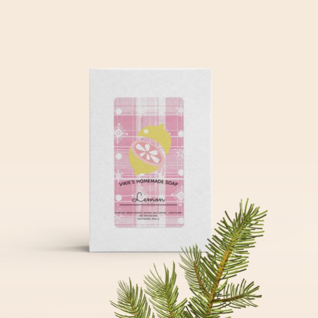 Homemade Soap Business Lemon Christmas Label (Creator Uploaded)