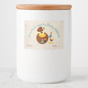 Homemade soup pot home canning label