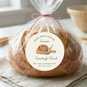 Homemade Sourdough Bread Classic Round Sticker