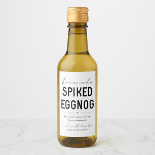 Homemade Spiked Eggnog Bottle Label