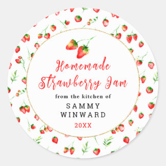 Homemade Strawberry Jam Canning Label