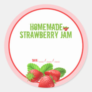 Homemade Strawberry Jam Canning Sticker