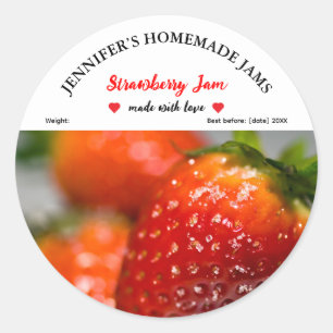 Homemade Strawberry Jam Jar Label