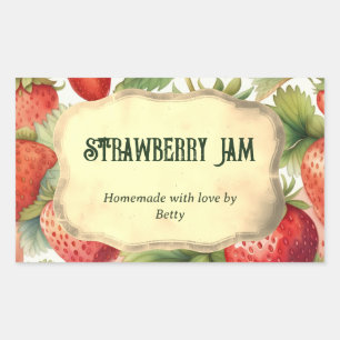 Homemade Strawberry Jam Jar Label