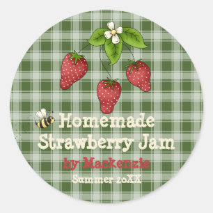 Homemade Strawberry Jam Jar Label (Customize)