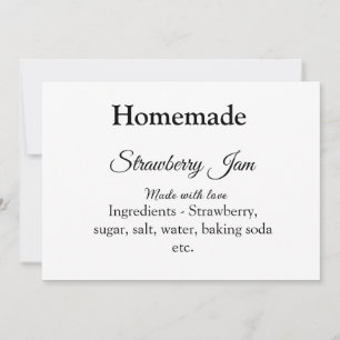 Homemade strawberry jam made with love add text holiday card