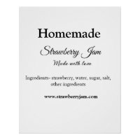 Homemade strawberry jam made with love add text we