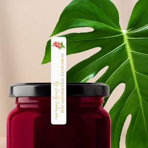 Homemade Strawberry Jam Thin Label