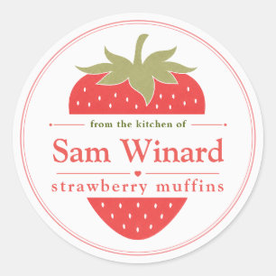 Homemade Strawberry Muffins Kitchen Label