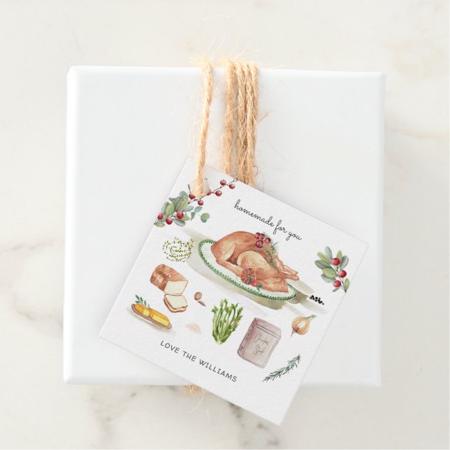 Homemade Stuffing Recipe | Thanksgiving Favour Tag (In Situ)