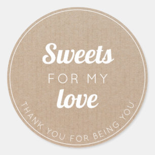 Homemade sweets for my Vintage Kraft Paper  Classic Round Sticker